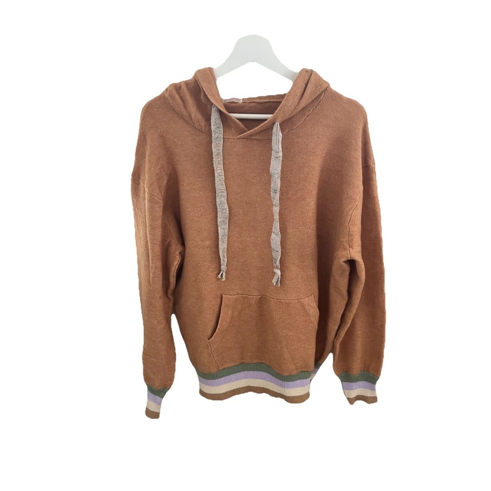 FREE PEOPLE MOVEMENT Striped Pullover Hoodie Pockets Women's M/L